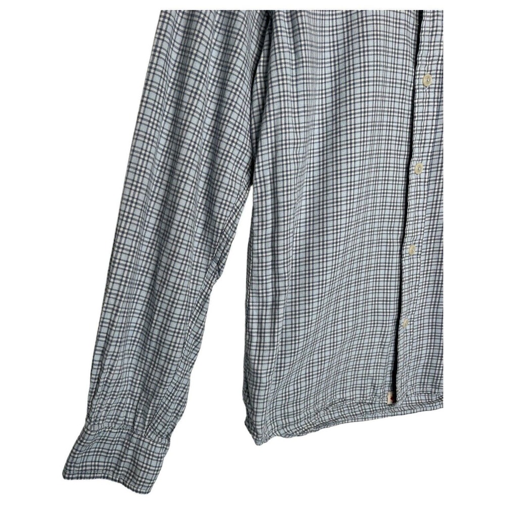 Brooks Brothers Shirt Mens M Red Fleece Plaid Button Up Long Sleeves Pocket Blue - Picture 11 of 13
